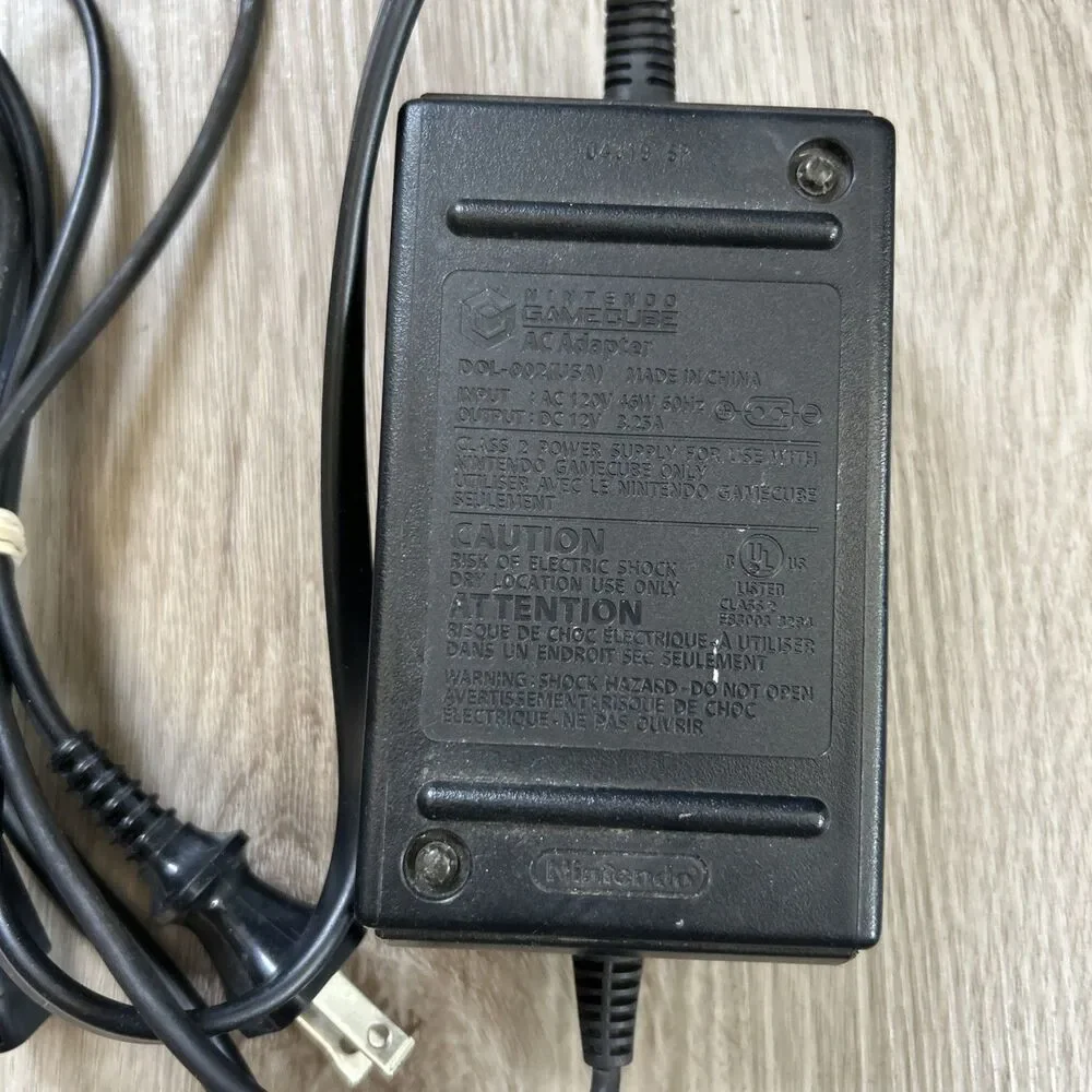 Nintendo Gamecube Power Supply Cord AC Adapter & AV Cable OEM Original Tested